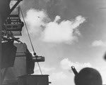 Zero attacking USS Lexington (CV-16) off Leyte, November 1944 
