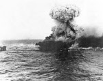 Explosion on USS Lexington (CV-2), 8 May 1942 