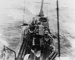 Looking aft from Crow's Nest, USS Little (DD-79), 1918