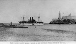 USS Maine (ACR-1) passing Morro Castle, 1898 