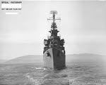 Bow view of USS Mccalla (DD-488), Mare Island, 1944 