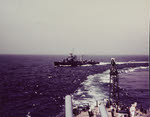 USS Meredith (DD-434) following USS North Carolina (BB-55) 