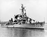 USS Miller (DD-535) underway astern, 1960s 