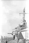 USS Monssen (DD-798) during shore bombardment 