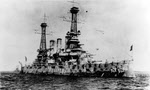 USS New Jersey (BB-16) in wartime camouflage, 1918 