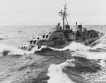 USS Noa (DD-841) in heavy seas 