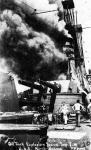 Smoke from oil explosion, USS North Dakota (BB-29) 