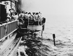 Discarding bombs from USS Oriskany (CV-34) 