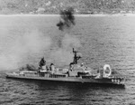 USS Orleck (DD-886) bombards Vietnam, 1966 