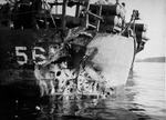 Kamikaze damage to USS Prichett (DD-561), 1945 