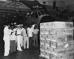 Relief Supplies on USS Princeton (CV-37), 1958 