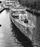 USS Rich (DD-820), inclining experiments, New York Naval Shipyard 1963