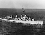 USS Rowe (DD-564) with 3in guns, 1950s 