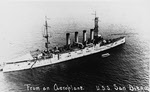 USS San Diego (ACR-6) from the air, 1916 