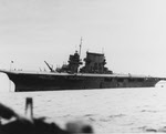 USS Saratoga (CV-3) undergoing repairs at Tonga, 1942 