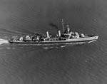USS Shubrick (DD-639) from above, 1943 