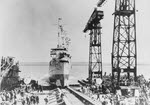 USS Sterett (DD-407) being launched, 1938 