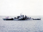 USS Tennessee (BB-43) bombarding Guam 
