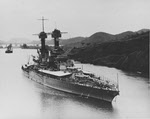 USS Tennessee (BB-43) in the Panama Canal, 1930s 