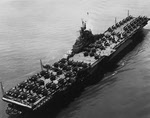 USS Ticonderoga (CV-14) at Hampton Roads, June 1944 