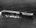 USS Tripoli (CVE-64) from Above, April 1944 