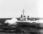 USS Wallace L Lind (DD-703) after Air-Sea Rescue, Korea, 1951 