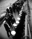 King George VI on USS Washington (BB-56) 