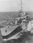 USS Wedderburn (DD-684) refueling from USS Intrepid (CV-11), 1944 