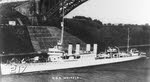 USS Whipple passing Levensau Bridge, Kiel Canal, 1927 