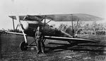 Pilot standing by Albatros D.III 