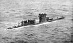 Italian Submarine Asteria surfaced, 17 February 1943