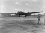 Avro Lincoln of No.100 Squadron landing at Tengah (1 of 2) 