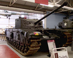 Black Prince Infantry Tank (A43) from the front 