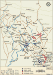 Bristoe Station Map 1: A.P. Hill pursues Warren's II Corps