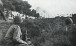 British Ammo trucks burning on road to Nijmegen