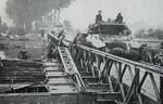 British M10 Tank Destroyer crossing bridge, Nijmegen 