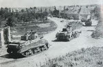 British Sherman tanks south-east of Caen 