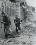 Canadians clearing village near Falaise 