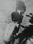 Chariot Mk.I being lowered into the water 