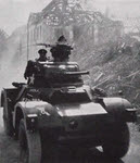 Churchill in Daimler Armoured Car, Xanten, 1945 