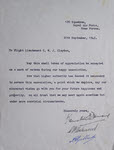 Letter of Appreciation for Fl/Lt Claydon, 1942 