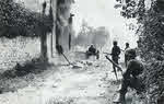 Allied troops clearing Christot 