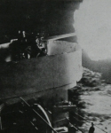 Coastguard Cutter firing towards U-boat 