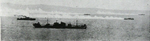 Convoy Escorts laying smoke in the Channel 
