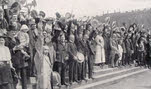 German crowds cheer Kaiser Wilhelm II, 1914 