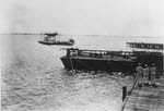 Curtiss AB-2 catapulting off Coal Barge 214 