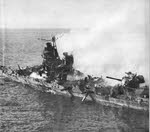 Damaged Mogami class cruiser 