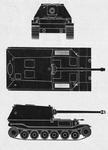 Plans of the Panzerjäger Tiger (P) mit 8.8 PaK 42/2 (L/71)/ 'Ferdinand'/ 'Elefant'