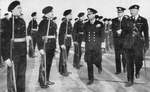 George VI on the deck of HMS Indefatigable