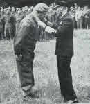 King George VI gives CBE to General Keller 